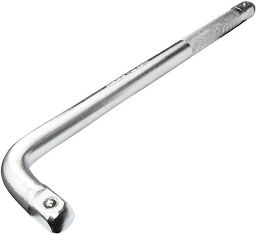 AERZETIX - Palanca de fuerza para llave de vaso - Mango en ''L - 3/4x350mm - Adaptador/Largo - Manija - Angular - en acero CR-V - Color plata - C45088