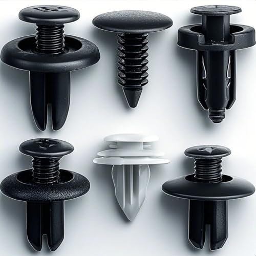 Rivetti in Plastica per Auto, Clip di Viti di Plastica Assetto Auto Kit per Carrozzeria Interni Auto Pannello Paraurti Porta, con Strumenti Rimozione Fissaggio (A-120PCS)