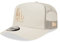 New Era A-Frame Adjustable Trucker Cap Mesh Einsatz gebogener Schirm Beige Baseball Los Angeles Dodgers - One-Size