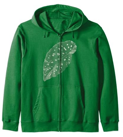 Cute Begonia Maculata polka dot begonia leaf for men women Zip Hoodie