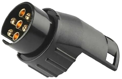 Greluma 1 Stück 12V 7-poliger auf 13-poliger Anhänger-Adapter, 7-poliger auf 13-poliger wasserdichter Anhänger-Konverter für Auto, Wohnmobil, Boot, LKW