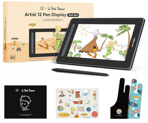 XPPen Artist 12 (2nd Gen) Drawing Tablet with Full-laminated Screen, Le Petit Prince Edition Pen Display with 11.9 Work Area, 127% sRGB Color Gamut, Supports Windows, Mac OS, Chromebook, Android