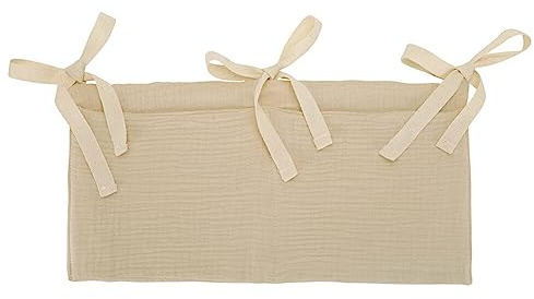 Babysäng arrangör, hängande säng för barnrum med 2 fickor, arrangör sidosäng baby sängväska leksaksväska förvaringsväskor för sängar för blöjor kläder leksaker