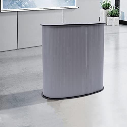 Haitiahote Messetheke Faltbar, Rezeptionstheke, 90 x 90 x 40 cm Prsentationsstnder Messetheke Faltbar Empfangstheke Rezeption Counter Round für Werbeliteratur Reden
