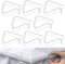 SamHeng 8 Pcs Transparent Table Cloth Clips, Plastic Picnic Tablecloth Clips Table Cloth Holder for Outdoor Tables, Anti-Slip Clear Table Cover Clamps for Outside Home Garden Camping Wedding Party