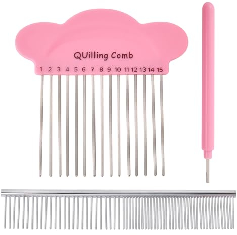 CHGCRAFT 3 Stile Papier Quilling Werkzeugsätze Gabelungsstift Papierrollstift Und Quilling Kamm Für DIY Kunsthandwerksprojekte Mit Papierkarten