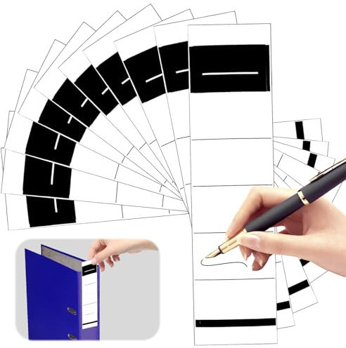50 Stück Ordnerrücken Selbstklebend Set 5.4 * 19cm Klebeetiketten Ordnerrücken Weiß Rückenschilder Selbstklebend Aktenordner Aufkleber Rücken für für Büro, Bibliothek, Archivierung