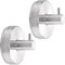 Dntorx Suction Cup Hooks, Silver Stainless Steel Suction Hook for Shower Bathroom Towel Hook Holders Shower Hooks Hanging Towels, Loofah, Robe, Coat, 2 Pack