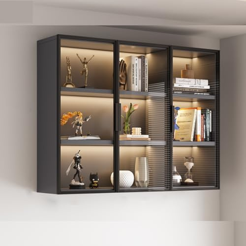 Cucina,pensile,pensile,Pensili da cucina con ante in vetro,armadietto da parete,Armadietto da parete in vetro,balcone,armadio,Mensole sospese,vetrine a parete,librerie,sale da pranzo(90*25*95cm/35.4*1