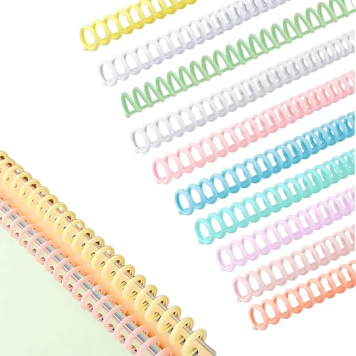 Rusokufo 20 Binding Combs, 10 mm Ring Spacing And 12 mm Inner Diameter, 30 Ring Comb Binding For Documents, Notebooks, Presentations And School Materials