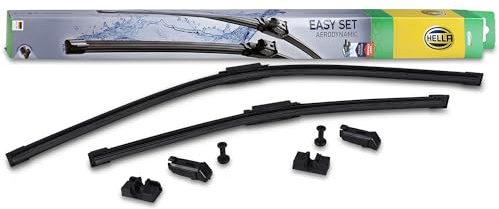 HELLA 9XW 358 164-121 Easy Set OE Limpiaparabrisas - SetOE6545 - Escobilla con hoja plana - para vehic. dirección izquierda - 650/450mm - 26/18 - delante - Cant.: 2