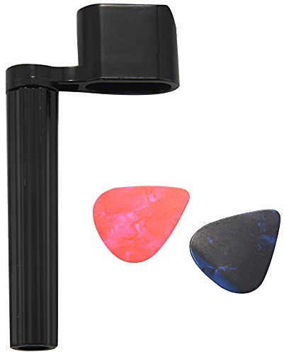 Frefgikty Taburete de cuerda + 2 púas de manivela premium para cuerdas de guitarra A Western Guitar, guitarra clásica, guitarra eléctrica o guitarra acústica, color negro con extractor de y púas