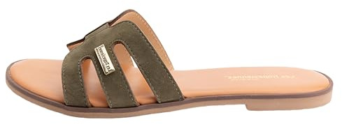 Les Tropeziennes par M. Belarbi Femme HAMIGA Chaussures Ville Mule et Sabot, Kaki, 40
