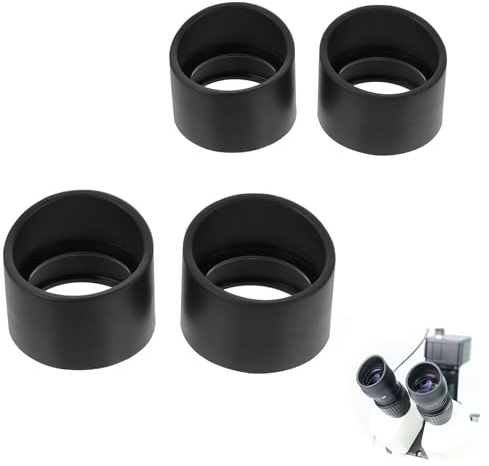 Hezhou 4 Stück 34–38 Mm Okularabdeckung Okular Fernglas Augenmuscheln Schutzbecher Okulare Weichgummi Augenschützer Augenmuschel Schwarze Gummi-Okularabdeckung Flacher Winkel (34-38mm)