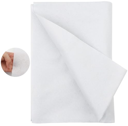DARENYI Entoilage Thermocollant Interface en Laine Fusible pour Couture, Interface Fusible Non Tissée, Tissu Polyester Simple Face（1.5m x 1m）