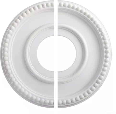 HpLive Medallón de techo redondo de 315 mm para lámpara de techo con roseta decorativa de poliuretano, diseño dividido