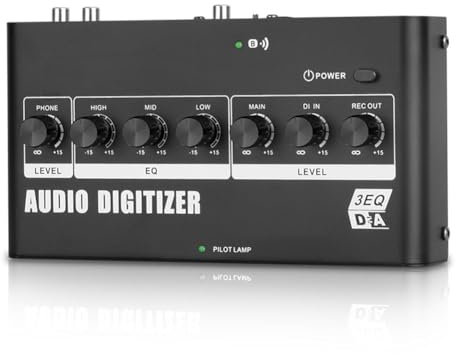 Xbsduih Amplificateur de Décodeur Audio Numérique à Analogique Coaxial Optique à 3EQ Amplificateur Analogique Optique Numériseur Audio Numérique Installation Facile