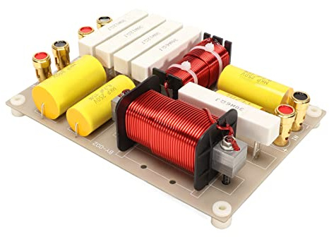 Cocoarm Filtre de Croisement Haut-Parleur 2 Voies Filtre Passif 2 Voies Diviseur de Fréquence Professionnel Haute Puissance 800W HiFi Filtre de Croisement avec Assurance Intégrée pour