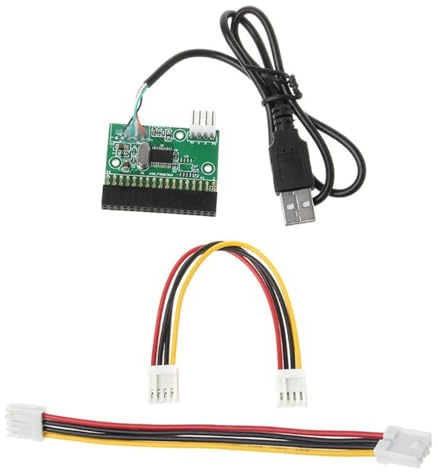 Dcfbkl Disqueteras a placa adaptadora USB con cable de alimentación de 1,44 MB, adaptador USB de 3,5 pulgadas a 34 pines, conector PCB PCB con alimentación