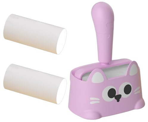 Krmoau Rouleau anti-peluches à forte adhérence - Réutilisable avec rouleaux de recharge - Épilateur pour le linge - Pour canapé, tapis, vêtements, meubles, sol, maison, bureau, siège de voiture