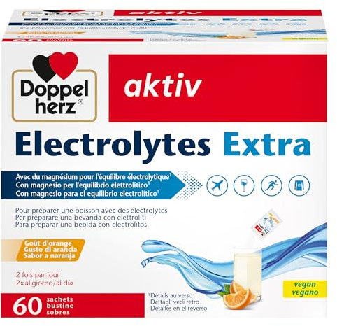 Doppelherz Electrolytes Extra - Électrolytes en poudre avec magnésium et glucose – Équilibre électrolytique & réduction de la fatigue