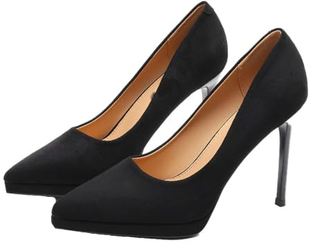 Vosswear Zapatos de tacón Plataforma Mujer Punta Afilada tacón Fino