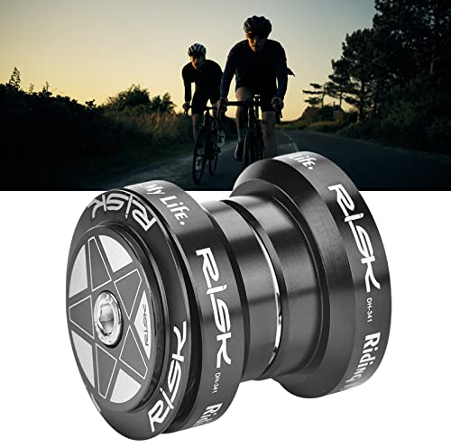 Zetiling Fahrrad-Steuersatz, Aluminiumlegierung 34 mm Leicht zu installierender externer Steuersatz für das 28,6 mm gerade Gabelschaftlager(#1)