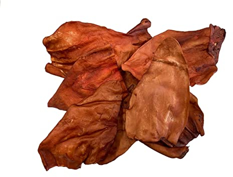 Topdog Büffelohren für Hunde 25 Stück - Wie Rinderohren - Ganze getrocknete Rinderohren für Hunde ohne fettige Muschel - Knabberohren mit Kauspaß, Genuss und Pflege