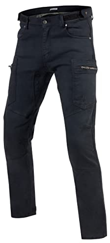 REBELHORN Urban III MotorradJeans Motorrad Hosen Herren | Aramidfaser Futter | Knie und Hüft Protektoren Stufe 2 | Belüftungslöcher | Lose Passform Motorradhose mit Protektoren