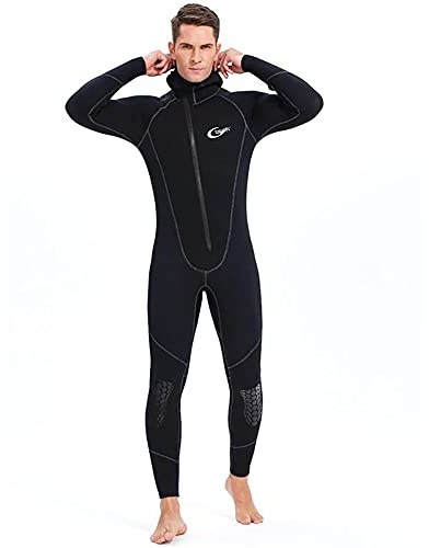 Ultra Stretch 1.5MM Neoprene Wetsuit for Men Women, Front Zip Full Body Diving Suit Protection UV 50+ Cold-Proof Thick Warm Swimsuit One-Piece,XXL