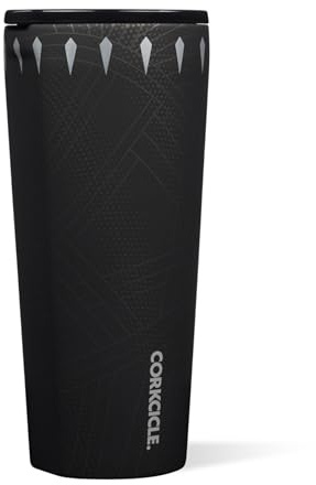 Corkcicle Disney Tumbler – dreifach isolierter Edelstahl – hält Getränke 9 Stunden kalt – auslaufsicherer Deckel – wiederverwendbar – Sommer-Trinkgeschirr – hält Getränke eiskalt – 680 ml – Black