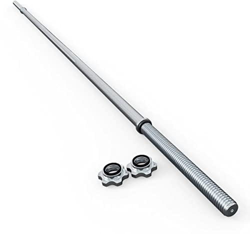 K-Sport: 200cm Langhantel mit Sternverschlüssen | 9 kg Hantelstange gerändelt | Langhantelstange ø 30mm verchromt | bis 150kg belastbar | ideal für dein Home Gym