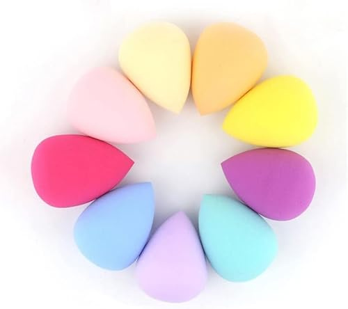 Set med 4 st makeupsvampar, Pro Beauty Felfria makeupsvampar mixer foundation puff flerfärgad, form (vattendroppe form)