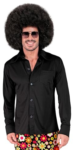 W WIDMANN MILANO Party Fashion - Camicia Anni '70 da Uomo, Disco Fever, Abito da Festa, Costume di Carnevale