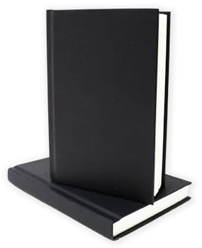 Artway Studio A6 Portrait Carnet de Croquis, 170g/m² Papier à Dessin | 46 Pages (92 Côtés) - Couverture Rigide Noire - Crayon, Fusain, Pastel & Encre - A6 Bloc Dessin Voyage Lot de 2
