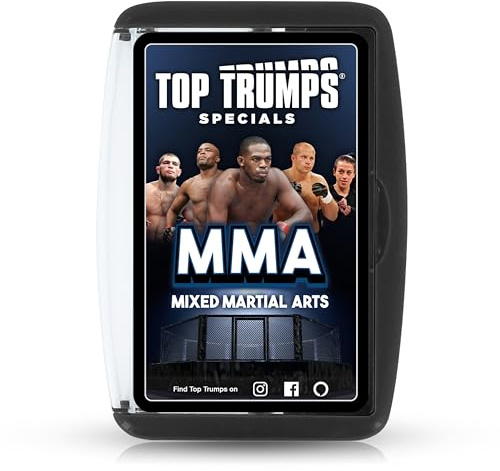 Top Trumps MMA Mixed Martial Arts Limited Edition Card Game – UFC and Combat Sports Collectible Featuring Jon Jones, Khabib Nurmagomedov, Amanda Nunes, Anderson Silva – Gift for Fans and Kids