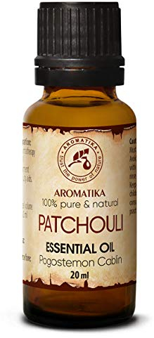 Patchouli Huile Essentielle 20ml - Pogostemon Cablin - Indonésie - Huile de Patchouli 100% Naturelle - Bonne pour Aromathérapie - Relaxation - Diffuseur Arômes - Lampe Aromatique