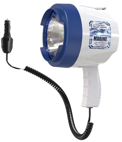 GOODSMANN Spotlight Outdoor Handheld 12v Spot Light 1200 Lumen spotlights with Cigarette Lighter for Boat Marine Glare-Free Bright Plug in Spotlight for Car Corded Floodlight