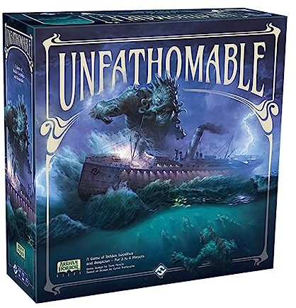 FFG Fantasy Flight Games, Unfathomable, Board Game, Ages 14+, 3-6 Players, 120-240 Minutes Playing Time, FFGUNF01, Black
