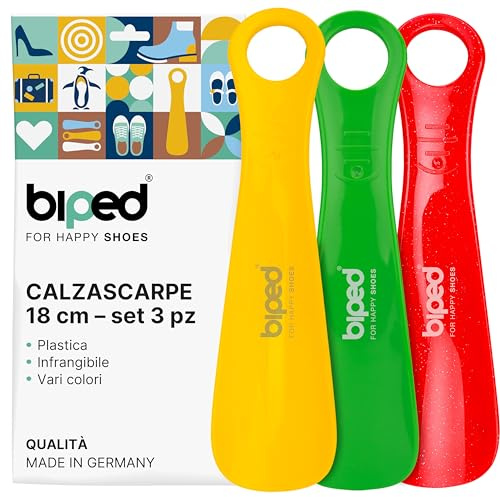 biped juego de 3 calzadores de plástico 18 cm – Mini cuernos de zapato de viaje ergonómicos – Accesorio práctico y compacto para niños y adultos z1570(colorful)