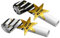 Folat 63757 Trombette lingue-BlackGold HNY-6 pezzi-Decorazioni Festa Capodanno Nero Oro, Veglione Cenone di San Silvestro, Buon Anno, Multicolore