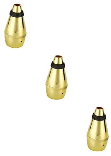 Toyvian 3stücke Goldener Trompeten-dämpfer Verschleißfest Und Leicht Für Effektives Üben Für Musiker Und Jazz-enthusiasten