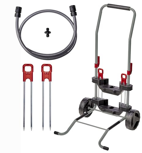 Original Einhell slang- och transportvagn (tillbehör för sladdlös slangtrumma GE-HR 18/30 Li och GE-HR 18/30 WH Li, inkl. trädgårdsavfallssäck, jordpigg)