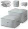 2 Stück Platzsparender Selbstkomprimierender Organizer, Aufbewahrung Komprimierender Beutel, Große Aufbewahrungstasche für Bettdecken, Komprimierender Organizer für Kleidung Decken (Grau, L+XL)