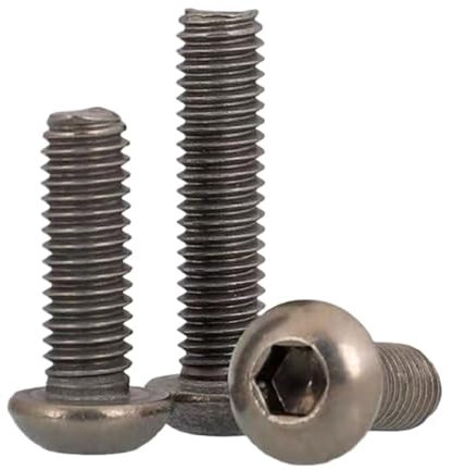 AYYSSM 20PCS M2x3/4/5/6/8/10/12/14mm Pure Titanium Hexagon socket Column Head titanium screws TA2 fasteners(M2X4 20PCS)