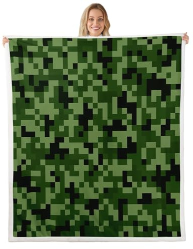 Castle Fairy Colorful Sword Throw Blanket,Sandbox Blocke Building Bed Blankets for Kids Boys Teens,Video Games Fleece Blankets Grey Modern Office Chair/Sofa Decor Fuzzy Blanket,90×90