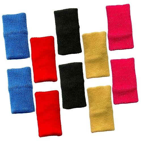 FRCOLOR 2 Sätze Fingerbett Sortiert Wasserdicht Atmungsaktiv Bunt Hände Kappen Fingerschutz Fingerhandschuhe Werkzeug Fingerhülsen Mit Diamantbild Swing-finger-hülse Nylon 10 Stück * 2