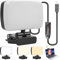 Selfie Licht mit Clip, 120 LED Videolicht 3000-6500K Streaming Licht mit 3 Lichtfarben & 10 Helligkeiten, Handy Licht Videoleuchte USB Fotolicht Key Licht für Phone Laptop Kamera Videoanrufe Make-up