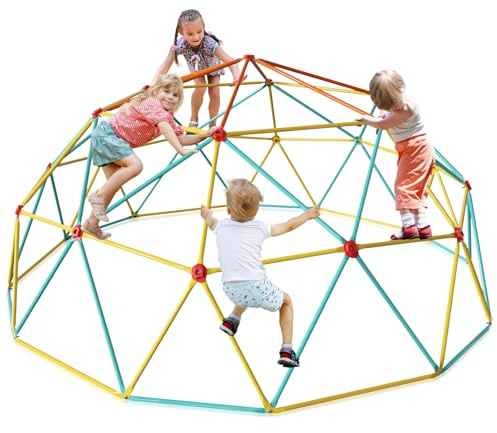 Baotree 10FT Climbing Dome, Outdoor Jungle Gym for Kids- Supports 1000LBS-Anti-Rust Metal Outdoor Play Structure ASTM Approved, Easy Assembly