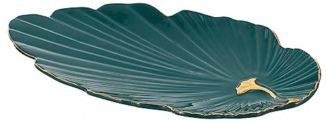 Healvian Assiette Céramique pour Sushi Plateau Décoratif Élégant Décoration de Table Chic Verte